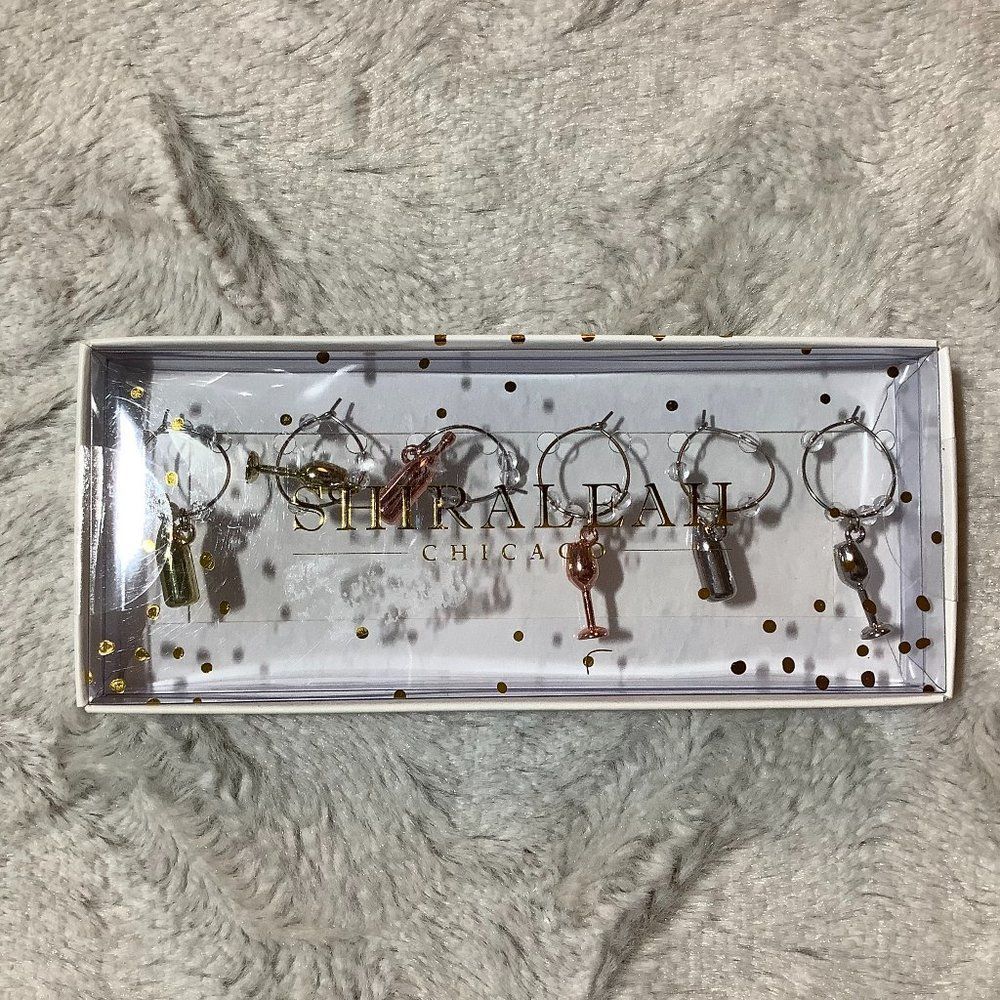 Shiraleah Chicago Wine Glass Charm Set